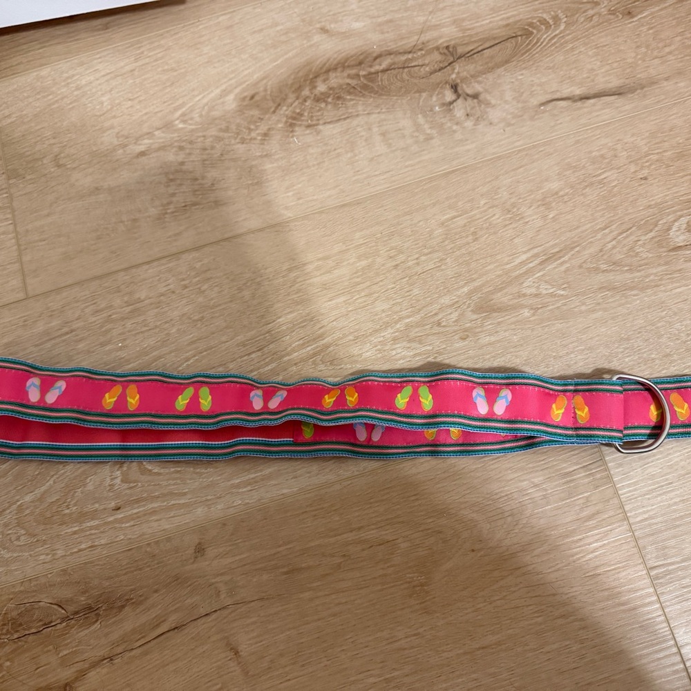 NWOT Vibrant Women's Reversible Belt with Flip Flop and Stripes patterns